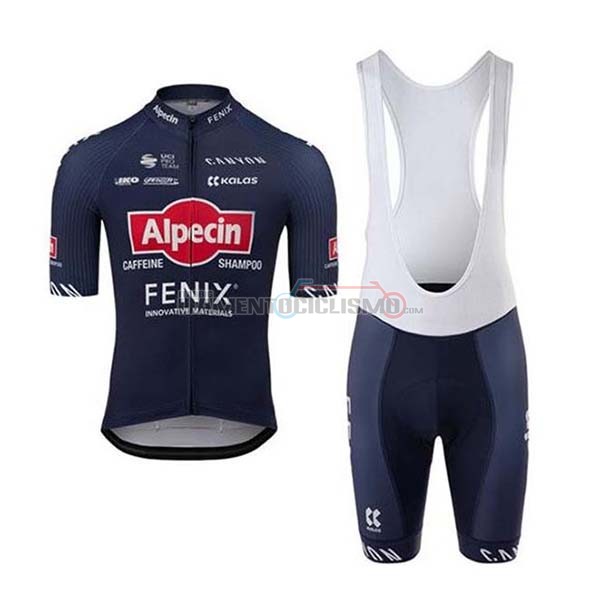 Abbigliamento Ciclismo Alpecin Fenix Manica Corta 2020 Blu Rosso